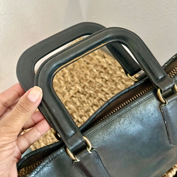 Vintage COACH Purse Leather Slim Satchel Bag New York City Preowned 13x7” - Picture 7 of 8